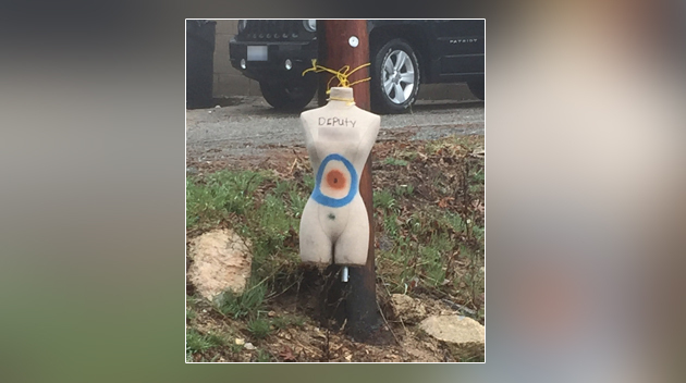 Mannequins With Bulls-Eye Targets San Bernardino County Deputies