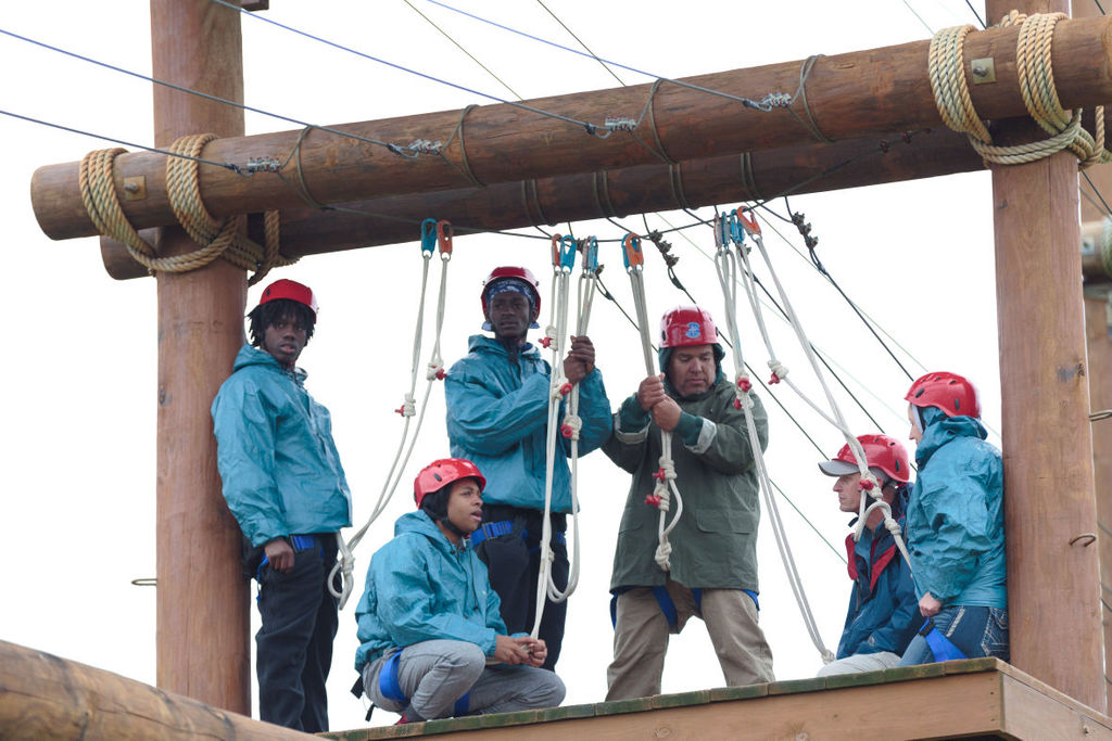 40 Feet Up, Omaha Teens and Cops Build Bridges