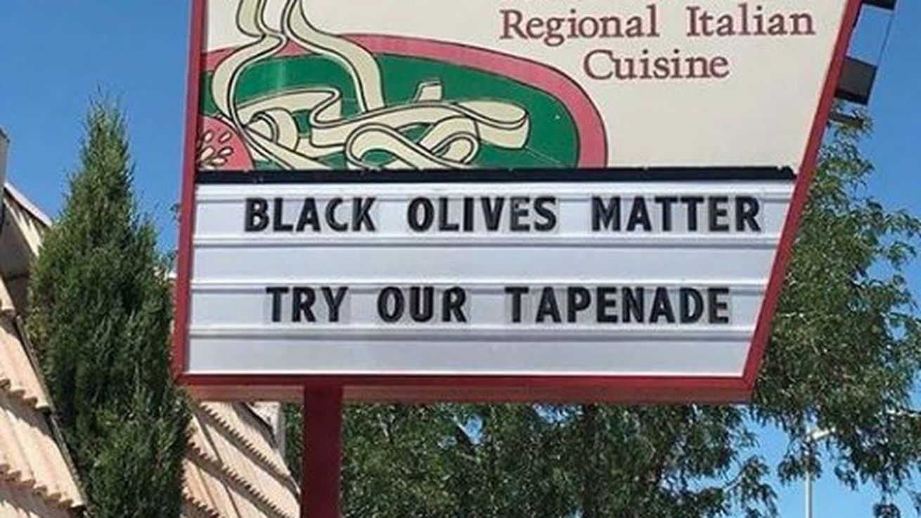 Restaurant Under Fire For Selling ‘Black Olives Matter’ Merchandise