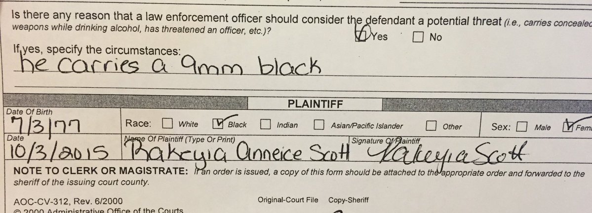 Keith Lamont Scott Had Threatened Wife With Gun