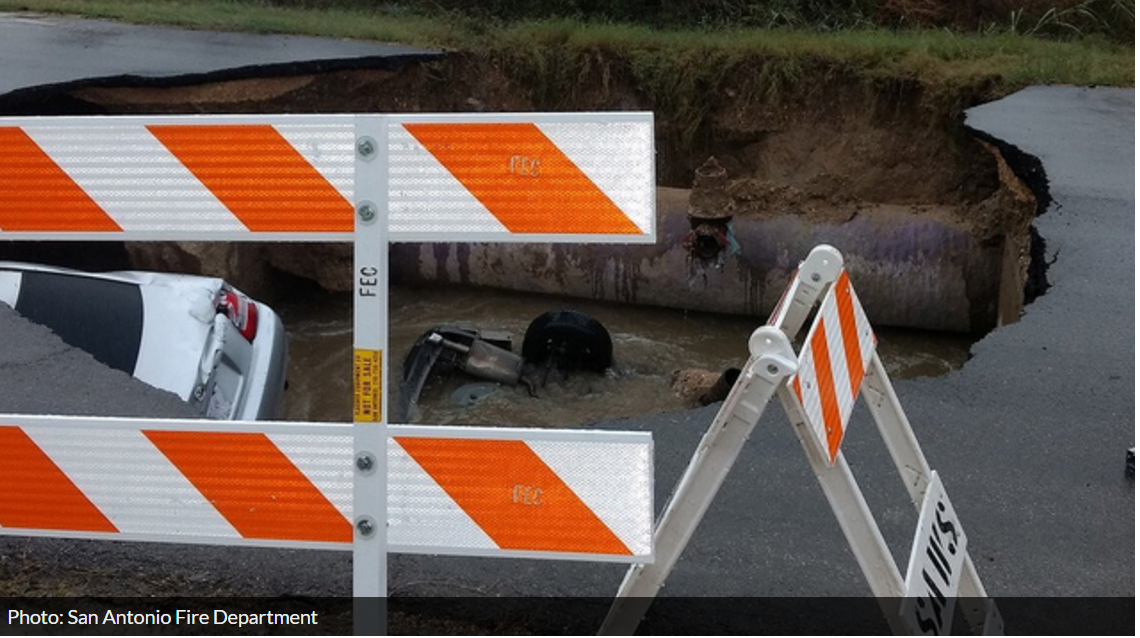 Deputy Missing After Cruiser Swallowed By San Antonio Sinkhole