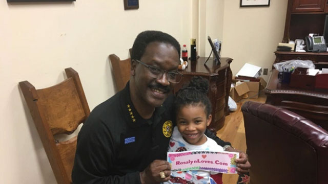 Girl Spreads Love By Hugging Law Enforcement Officers