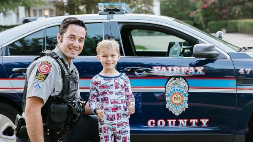 Police Surprise Boy At His Police-Themed Birthday Party