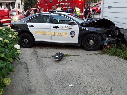 Police Officer Crashes Car Into House