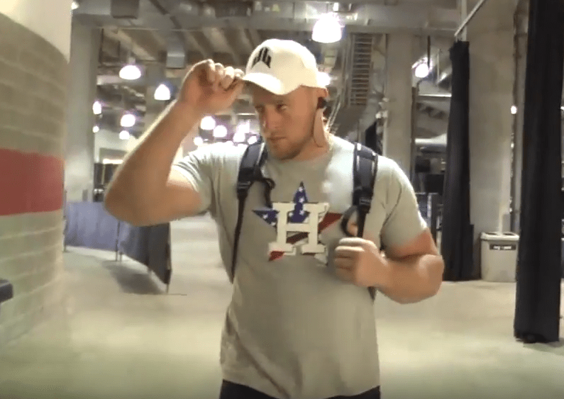 J.J. Watt Tipped His Cap to Every Police Officer He Saw in NRG Stadium