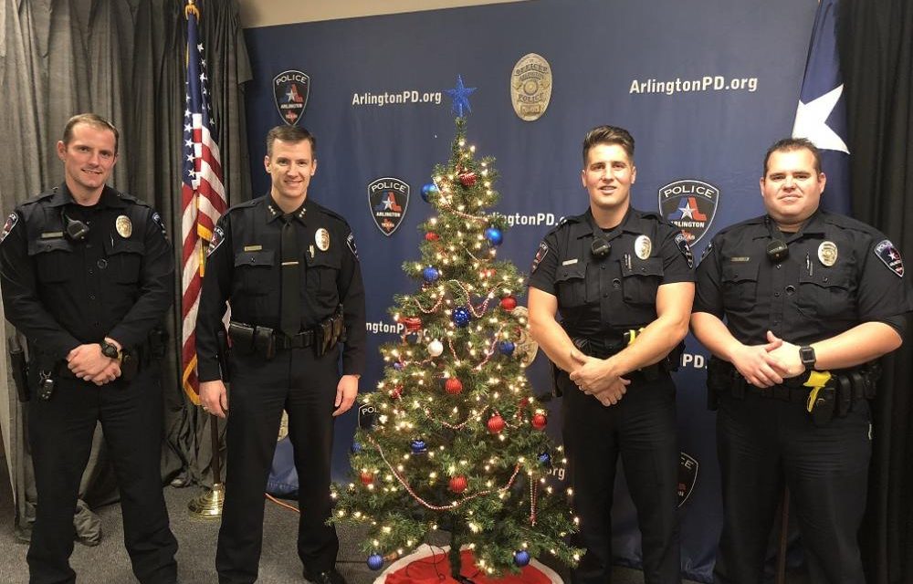 Arlington Police Chief Works Christmas Day For Contest Winning Officers