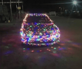 South Carolina Man Fined $232 For Christmas Light Car