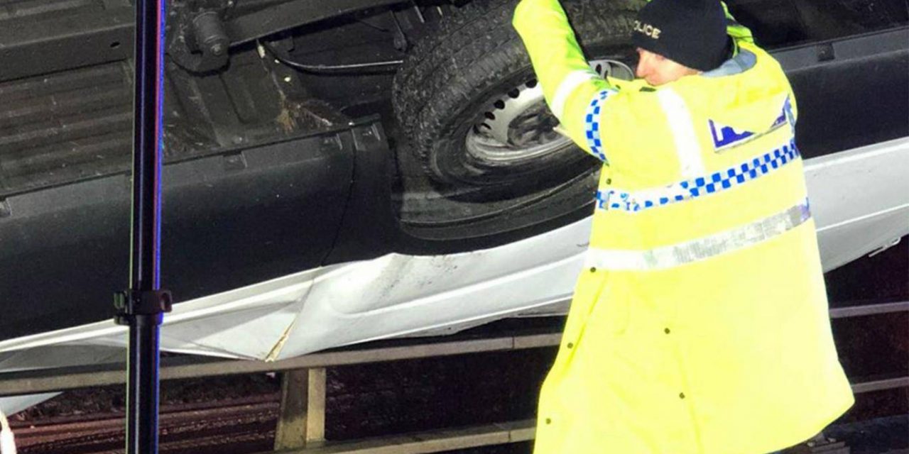 ‘Superman’ Police Officer Holds Car From Falling From Bridge
