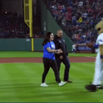 Fallen Officer’s Daughter Throws First Pitch at Rangers Game
