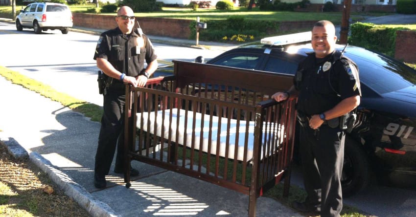 Police Officers Save The Life Of Baby, Find A Crib In Unusual Location