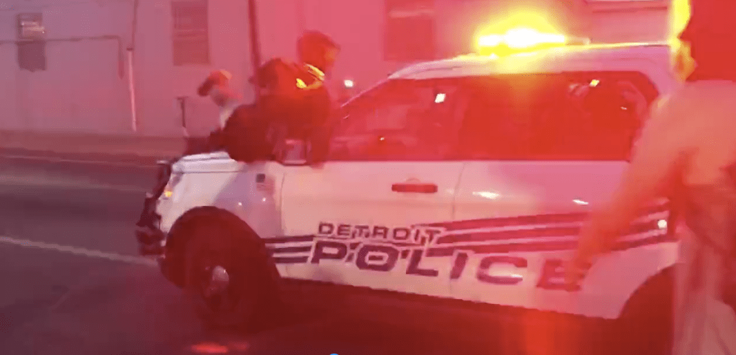 Detroit Police Suv Drives Through Protesters Officers In Vehicle Believed They Were Under