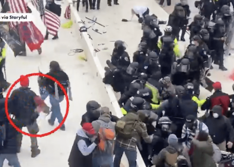 Capitol Rioter Filmed Hitting Officer In Head With Fire Extinguisher ...