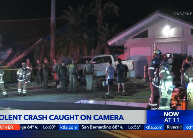 Car flies into California home, bursts into flames – Law Officer